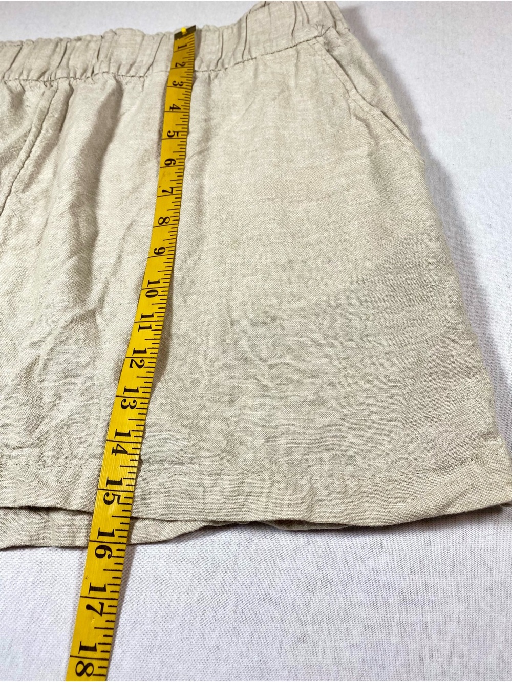 Sonoma Goods For Life Linen Rayon Pull-On Shorts Bundle XXL Beige Black Pockets - Picture 9 of 9
